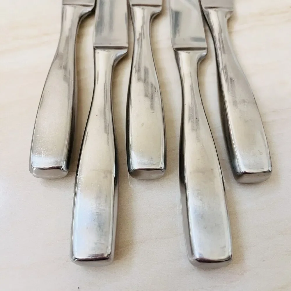 5pc YAMAZAKI Belgrove Dinner Knife 9 1/4” Stainless Glossy New French Hollow